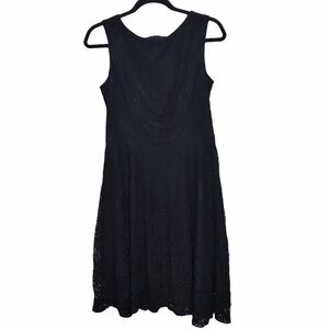 KingFancy Black Lace Fit & Flare Dress